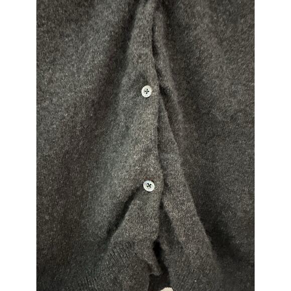 Lauren Ralph Lauren Cashmere Cardigan Gray Button Up 3/4 Sleeve Size Large - Picture 7 of 15